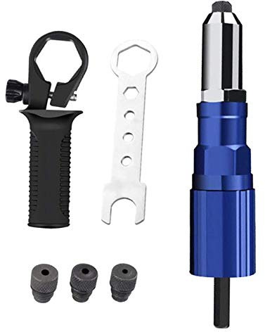 Tubayia Electric Rivet Gun Rivet Attachment Rivet Drill Adapter for Cordless Screwdriver