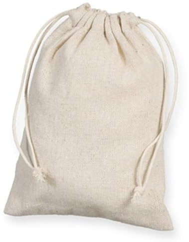 ZauberDeko Geschenkbeutel Säckchen Stoffbeutel 16 x 12 cm Natur Geschenkverpackung 10 Stück