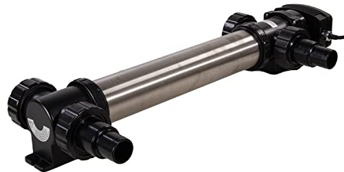 AquaForte - SUV-772 Edelstahl UV-C PL 2x36W, Max. Teich 90m³, 8m³/h | Länge 1030mm, Max. Druck 1,0 bar, inkl. 4 Schlauchnippel 38/50mm, 4x 2 AG