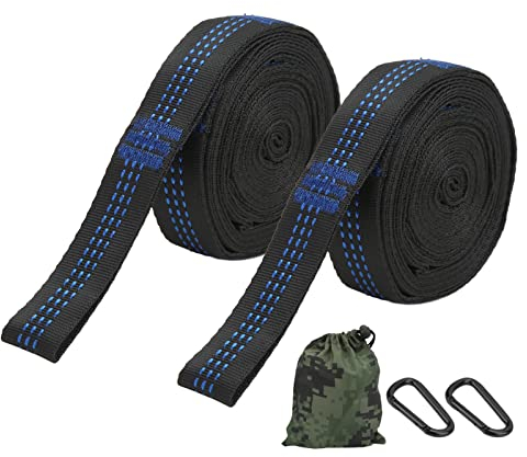 Hängematten Befestigung Längen-Verstellbares,2 Packungen Hängemattengurte und 2 Karabiner,Länge Aufhängung Hängematte Baum Schaukel Befestigung für Camping-Hängemattenzubehör