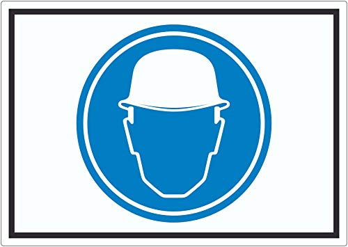 Schutzhelm tragen Symbol Aufkleber A0 (841x1189mm)
