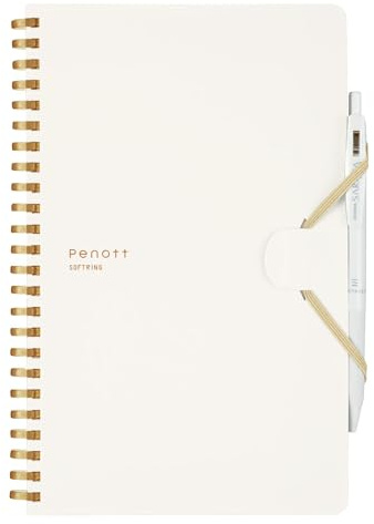 KOKUYO Penott A5 Notebook, Soft Ring Notebook, Transformed, 0.2 inch (5 mm) Square, White, SU-SP137S5-W