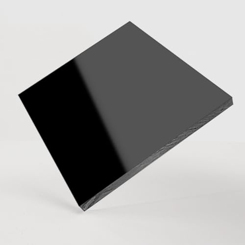 Acrylglas PMMA GS Schwarz glänzend Zuschnitt nach Maß Scheibe Größe Wählbar (3 mm, 400 x 600 mm)