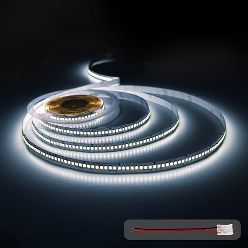 illuburg 24V LED Strip 5m Kaltweiß 6000K 240LEDs/M 22W/M 16500lm superhell SMD 2835 Dimmbar LED Streifen Band Lichtleiste