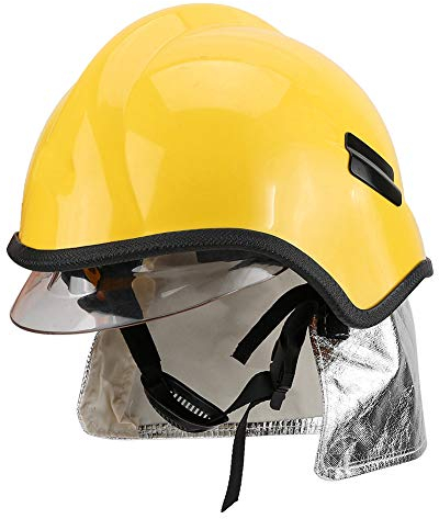 Ejoyous Casco Industriale, Casco Protettivo Ignifugo Protettivo per Pompiere, Casco Integrale di Sicurezza Cappello di Salvataggio Resistente Al Calore Copricapo Protettivo per Pompiere