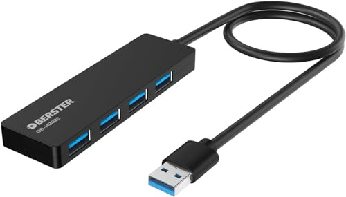 OBERSTER Hub USB C, Adaptador 4 en 1 USB 3.0 Compatible con impresoras, portátiles, Mac Mini, iMac MacPro, Ultra Slim Multiport Adapter USB C Multiport con Transferencia rápida de Datos