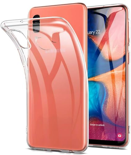 Oprimio Kristallklar Hülle für Samsung A20e [Silikon Hülle] [%100 Durchsichtig] [Deutsche Material] [Ultra Dünn] Klar Handyhülle für Samsung Galaxy A20E