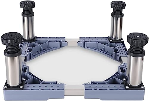 Base regolabile for lavatrice, altezza base rialzata 15-18 cm, vassoio for asciugatrice e frigorifero, supporto for condizionatore d'aria verticale, grande contenitore for piante, lunghezza/larghezza