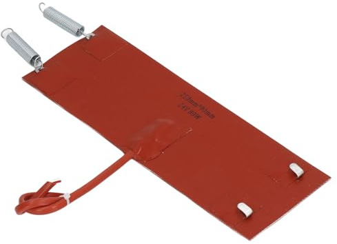 Silikon Heizmatte 80 W Motorölbehälter Heizkissen Wasserdichte Isolierung Dieselfilter Heizung Heizungszubehör für Automaschinen 250 mm x 90 mm (DC24V)