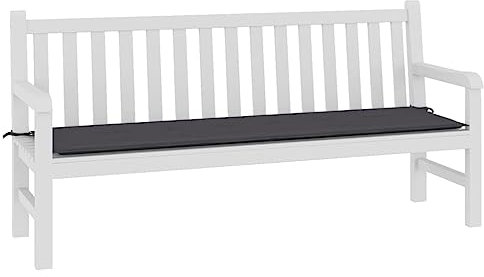 puraday Garten Bankauflage Anthrazit 180x50x3 cm Stoff Sitzkissen Terrassebank-Auflage Universellen Dekorative Funktion Outdoor-Zubehör Sitzpolster Stark und Langlebig für Balkonbank