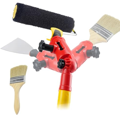 Lylxienty Multi-Angle Paint Brush Extender Holder Paint Roller Extension Pole Universal Paint Brush Extender Tool fits Most Rollers,Brush,Scrapers - Includes 1pcs Brush