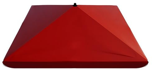 Sonnenschirm Bespannung Baldachin Ersatzbezug 4 Rippen Sonnenschirm Ersatz Baldachin Abdeckung Anti-Ultraviolett Regenschirm Ersatz Stoff Marktschirm Ersatz Top(Deep red,2.50x2.50m)