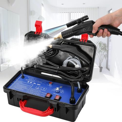ZJLZJLO Limpiador A Vapor Portátil, Sistema De Limpieza A Vapor De Alta Presión, Limpieza De 360°, Vapor De Alta Temperatura De 100°, con 5 Tipos De Cepillo para El Hogar, Cocina, Coche, Baño,A