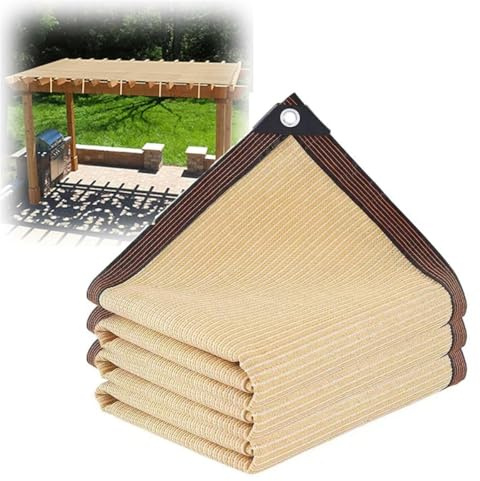 Rete Parasole Rete Ombreggiante da Giardino con Occhielli Facile da Installare Telone Ombreggiante Vela Ombreggiante Adatto Antivento Permeabile per La Privacy Esterna(6x6M)