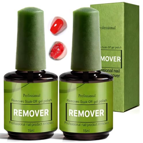 HOUSN Remover Semipermanente Unghie con Lima Naturale Solvente per Smalto Semipermanente Rapido 3-5 Minuti per UV Gel Acrilico Unghie Finte 2PCS