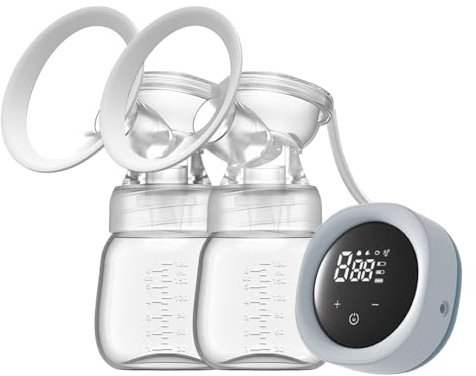 Tire Lait Electrique main libre, Tire Lait Electrique, Recueil Lait Maternel,avec Ecran Tactile LED, with 3 Modes and 9 Suction Levels