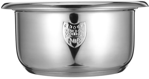NIYANGLE Rice Cooker Inner Pot Replacement, 4l Stainless Steel Nonstick Cooking Pot for Everyday Family Cooking, Universal Size, High Temperature Resistance, Silver | Silver Finish, Nonstick Surface, Precise Heat Conduction, Kitchen Use for Varied Cooking Tasks