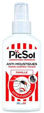 PicSol - Spray anti-zanzare, taon, vespe tiche, famiglia