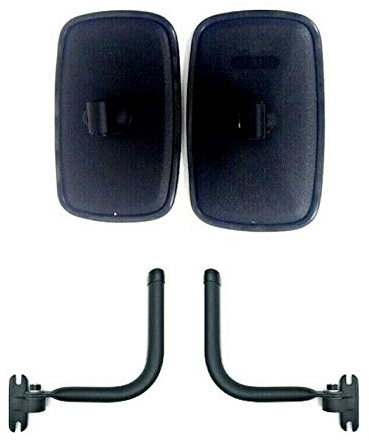 2 specchietti retrovisori esterni con supporti del diametro di 18 mm, per scavatrici, furgoni e trattori, 230 x 145 mm