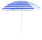 Nalu Parasol d'extérieur réglable en hauteur avec motif bleu et blanc 160 cm, Bleu/blanc, L