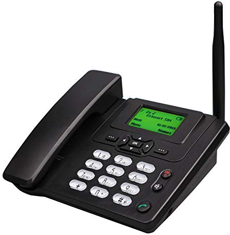 IBOWZ Téléphone Filaire Téléphone de Bureau avec Emplacement pour Carte SIM - Téléphone Fixe sans Fil,pour Entreprise ou Famille,Identification de l'appelant,Recomposition,Fonctions Mains Libres,n