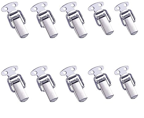 10 ST Minivippspärrar Fjäderbelastad Klämma Clip Box Spärrspärr Vipp Spänningslås Spak Spänning Lås Snap Lock (Color: 10PCS)