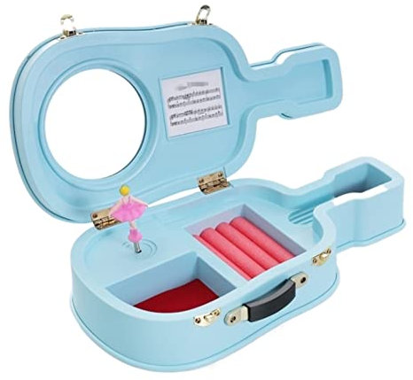 IRYZE Spieldose Spieluhr Musikdose Violine Musik Schmuckschatulle Uhrwerk Drehen Ballerina Spieluhr Für Geburtstag Weihnachten Spieluhren Musikdosen (Color : Blu, Size : 27 * 14.5 * 6cm)