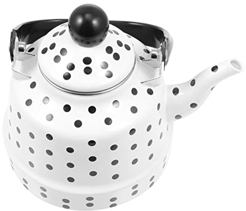 Hervidor de agua esmaltado, hervidor de cuello de cisne, hervidor de té turco, hervidor de té con cuello de cisne, hervidor de té vintage, tetera para estufa, hervidor de agua con silbido, artículos