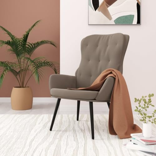 DYRJDJWIDHW Sessel,stillsessel,schaukelstuhl Wohnzimmer,Relaxsessel Hellgrau Samtpapasansessel,relaxliege,Rocking Chair,stillstuhl,
