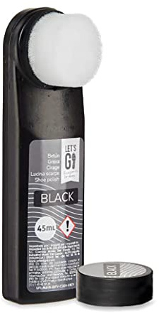 SCHUH POLITUR 45ml mit Schwamm flüssig Schuhpflege Schuhcreme Schuhputz Creme (Schwarz - 84)