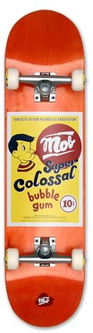 MOB Skateboards Bubble 8.0 - Komplettboard 31 x 8 Zoll - Holzboard aus 7 Schichten Ahornholz - fertig montiert - Skateboard für Jugendliche, Erwachsene, Anfänger und Profis - Orange