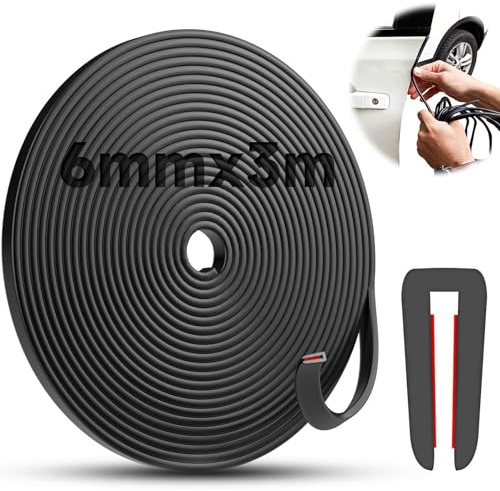TXXATX 3m Kantenschutz für Bleche 6mm, Gummi Kantenschutzprofil EPDM | Blech U-Form Kantenschutz Metall, Selbstklebend für Autotüren, Metallplatten, Glasplatten, Türen, Fenster