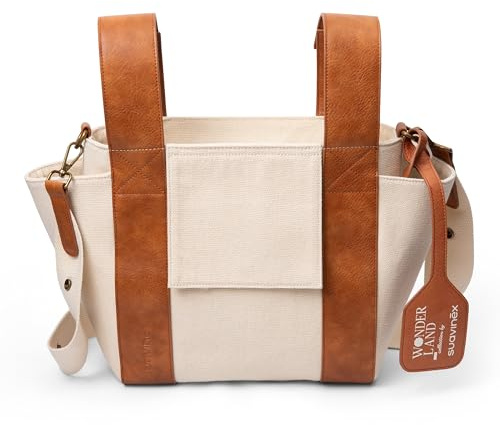 Suavinex, Bolso Maternidad, Bolso Organizador para el Carrito del Bebé tipo Panera, Con Asas Ajustables al Carrito, Cierre de Cremallera, Compacto y de Gran Capacidad, con Bolsillos Interiores