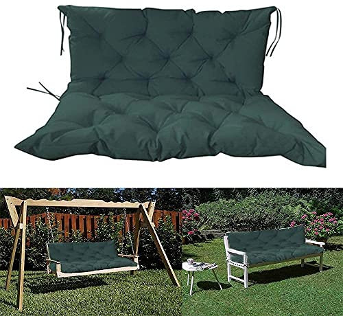 Wasserdichtes Outdoor-Bankkissen mit Rückenlehnenpolster für Gartenschaukel 2- 3-Sitzer Sitz- & Rückenkissen Set Hängematte Bezug Holzstuhl Palettenkissen Wetterfest Terrassenmöbel Polsterung