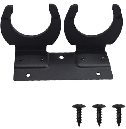Microphone Holder, Wireless Microphone Wall Mount Stand Mic Clip Holder with Screws, Black