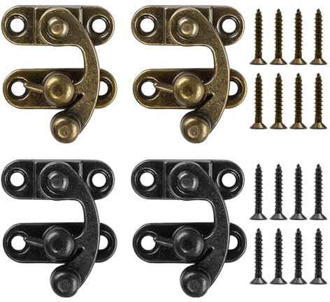 Serrature A Scatola Da 4 Pezzi, Serrature In Metallo, Serrature Decorative Retrò, Serrature Robuste, Adatte Per Armadi, Valigie, Scatole Di Legno, Cassette Degli Attrezzi