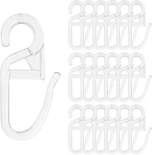 JIADEXIN 150 Pezzi Ganci per Tende in Plastica - Gancetti per Tende Trasparente per Tenda di Finestra, Tenda Della Porta e Tenda Della Doccia