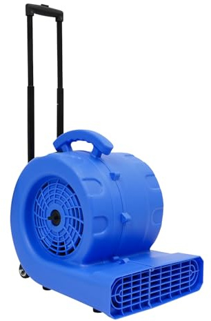 panfudongk Secador de suelo de 750 W, ventilador y potente secador de alfombras, ventilador industrial con 3 niveles de velocidad y función de temporizador para limpieza de alfombras (azul)