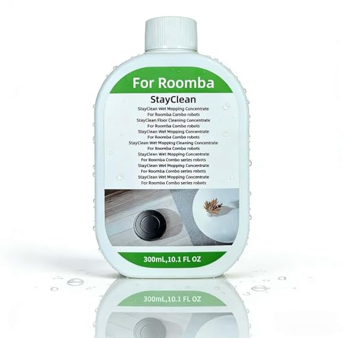 Limpiador de Suelos, 1 Botella, 300ml Aroma Fresco, Fórmula de Baja Espuma, Limpieza Profunda, Compatible con Roomba Plus 405/505/Max 705 Robot de Limpieza