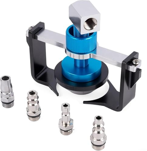Puupaa Adaptateur de purge de frein avec 4 raccords rapides, réglable de 22 mm à 58 mm pour la plupart des systèmes de freinage, en alliage d'aluminium avec joint en caoutchouc