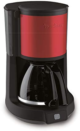 Moulinex fg370d11 autonome semi-automática – Cafetière (autonome, Cafetière Filtre manuel, noir, rouge, pot, boutons, couvercle rabattable)