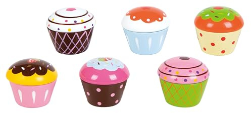 Lelin Bois Alimentaire Muffins Jouets Magasin de Jeu Cuisine Accessoires Nourriture Cupcakes