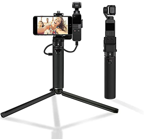Smatree Tragbarer Ladestation mit Stativ für DJI OSMO Pocket 2/DJI OSMO Pocket, Smartphone-Halterung, Zubehör für OSmo Pocket und Smartphone