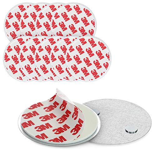 Navaris Magnethalter Rauchmelder 10 Stück - 10x Magnetbefestigung für Rauchwarnmelder und Feuermelder - Klebebefestigung mit Magnet - selbstklebend