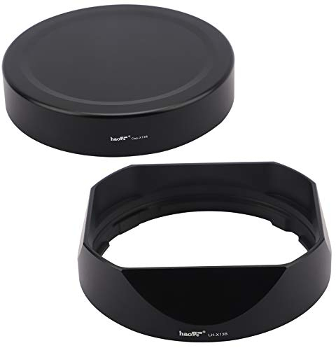 Haoge LH-X13B Pare-soleil à baïonnette en métal carré pour objectif Fuji Fujifilm Fujinon XF 18-55 mm F2.8-4 R LM OIS et objectif Fujinon XF 14 mm F2.8 R sur appareil photo X-Pro3 XT30 XT4 avec kit de
