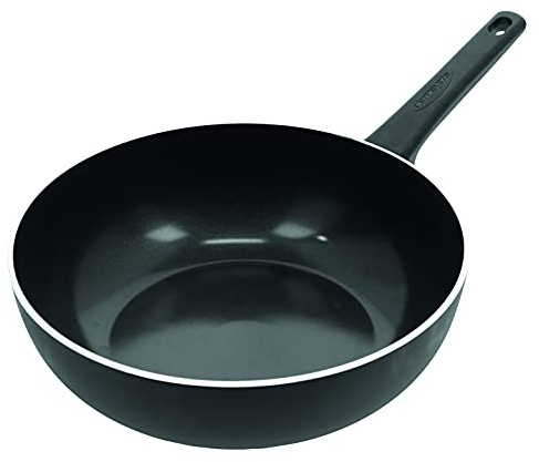 Demeyere Wok Induction Alu Classico 3 Ceraforce - Wok ceramique à frire pour tous types de cuisinières dont induction - Wok antiadhésif de haute qualité - 5 ans de garantie - Ø 28 cm