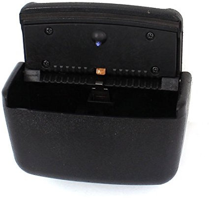 Peukerty Cenicero de plástico negro rectangular azul LED soporte para coche