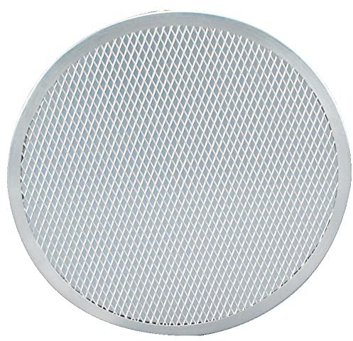 Forgast Bandeja para hornear de malla para pizza | Redondo | Diámetro 41 cm | Fabricado en Aluminio | Pantalla de Pizza | Paleta para Pizza | Perfecto para hornear pizza | Borde sin costuras