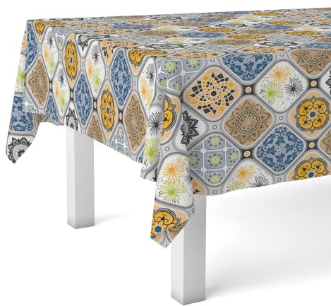 Martina Home Wachstuchtischdecke Jucar, 250 x 140 cm, Blau