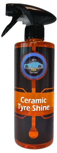 Tino Ceramic Tyre Shine – Long-Lasting Gloss & Protection - Nourish, Darken, & Shine Tyres - Wet or Satin Finish - Advanced Ceramic Formula (500ml)